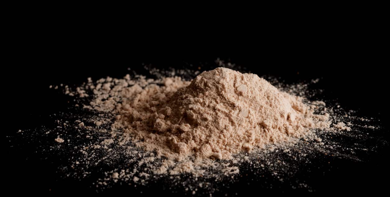 Brown heroin powder